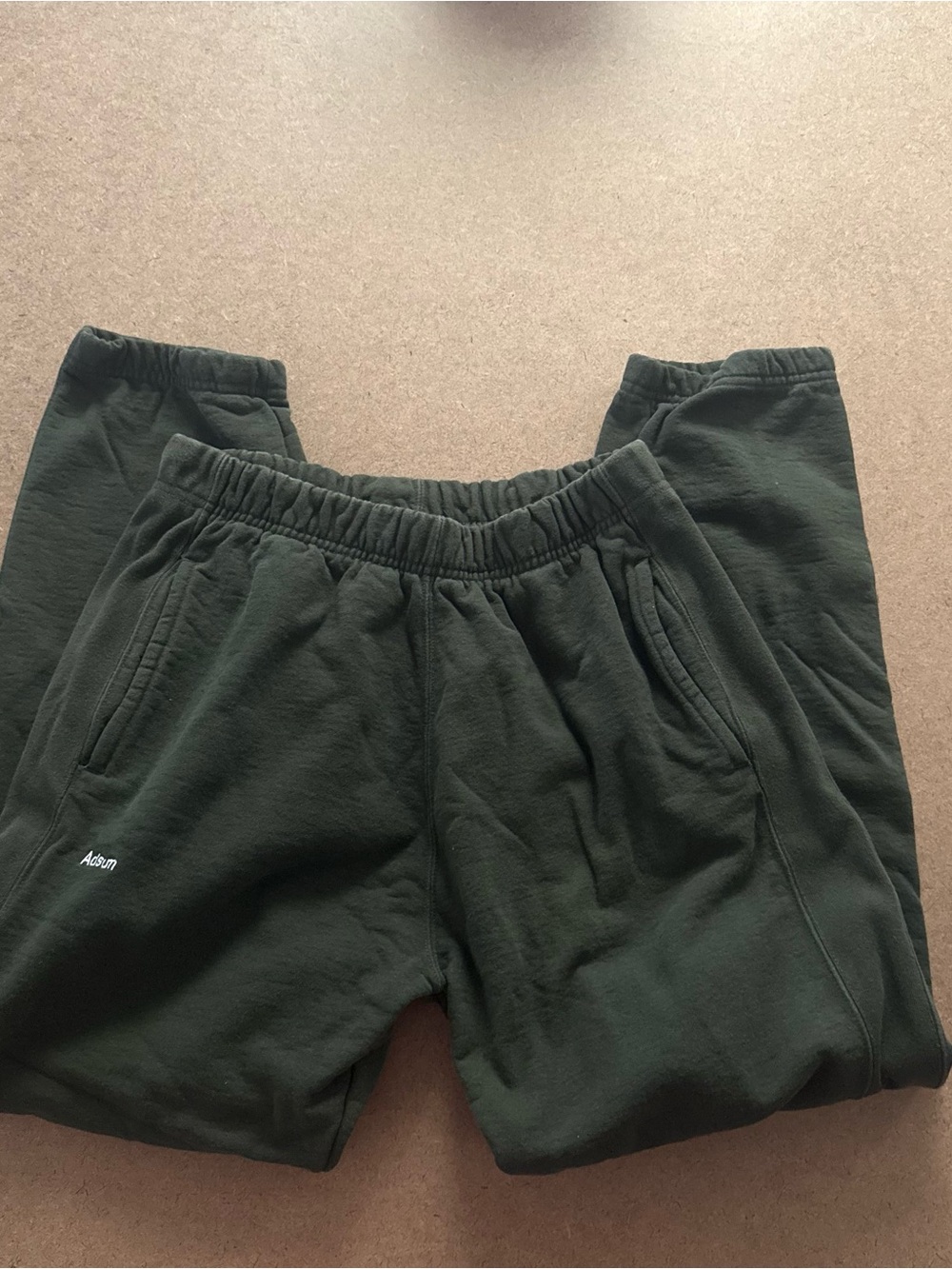 Adsum Dark Green Sweat Joggers with Side Pockets